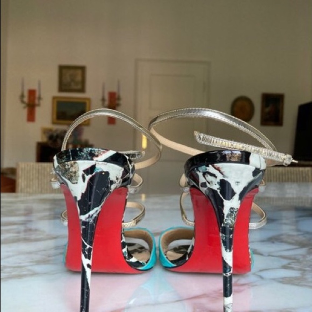 Christian Louboutin Leather-Trimmed Python 39.5 - image 7